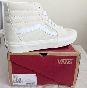 Vans Unisex Pig Suede Blanc De Blanc Sk8-Hi Sneakers